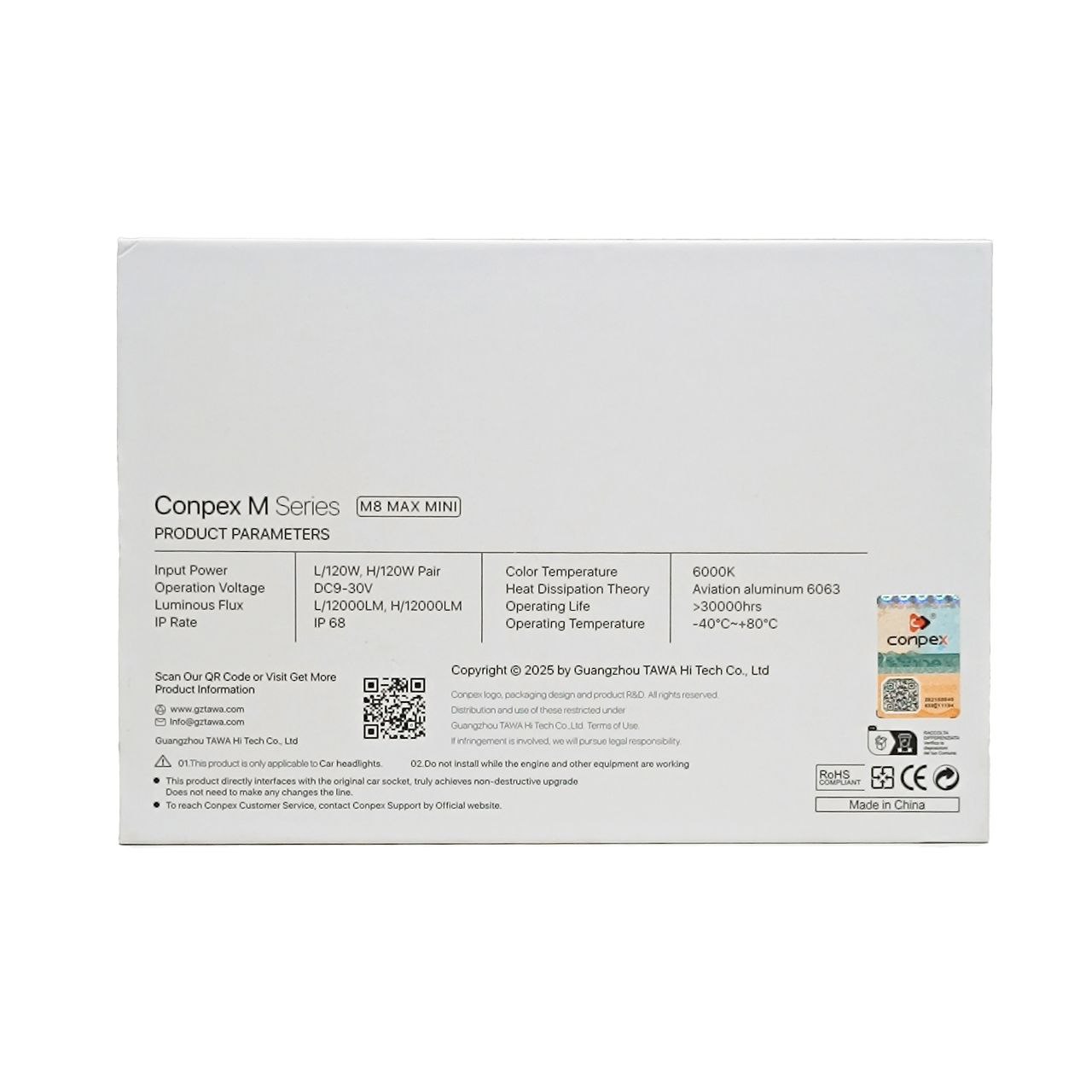 هدلایت کانپکس Conpex M8 Max Mini پایه H7 - Image 3